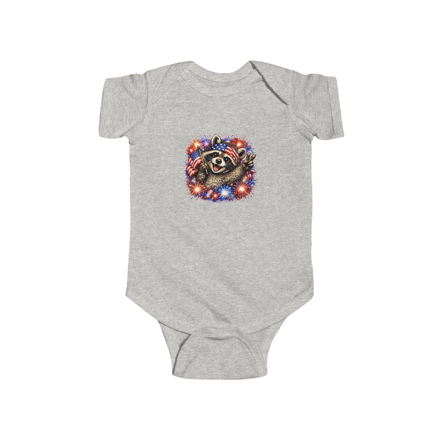 Infant Bodysuit — Adorable Patriotic Raccoon - USA 250