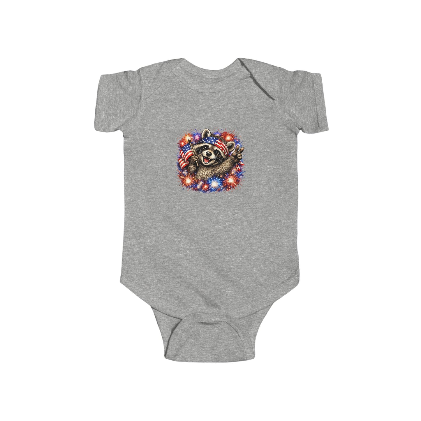 Infant Bodysuit — Adorable Patriotic Raccoon - USA 250