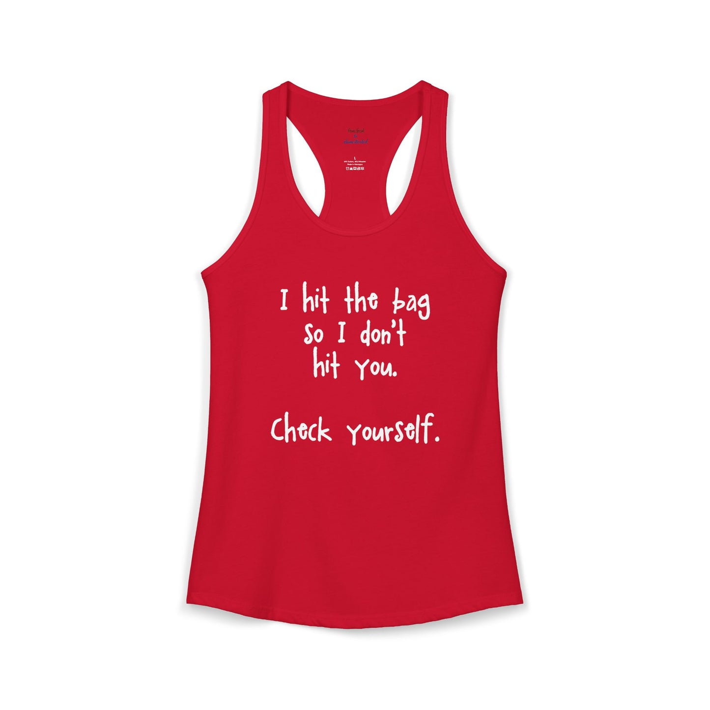 "Check Yourself" Kickboxing Racerback Tank