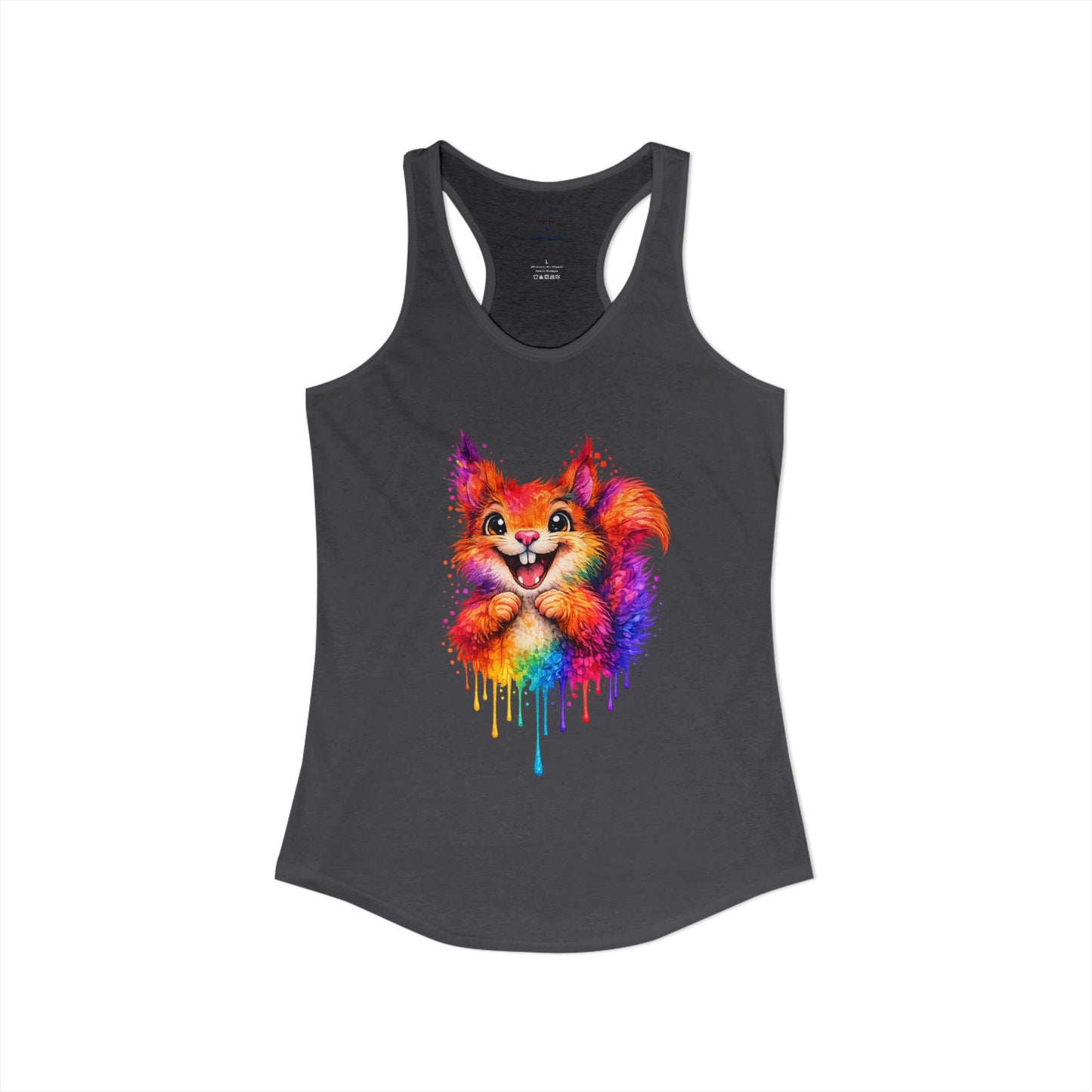 Watercolor Wildlife Squirrel Racerback Tank