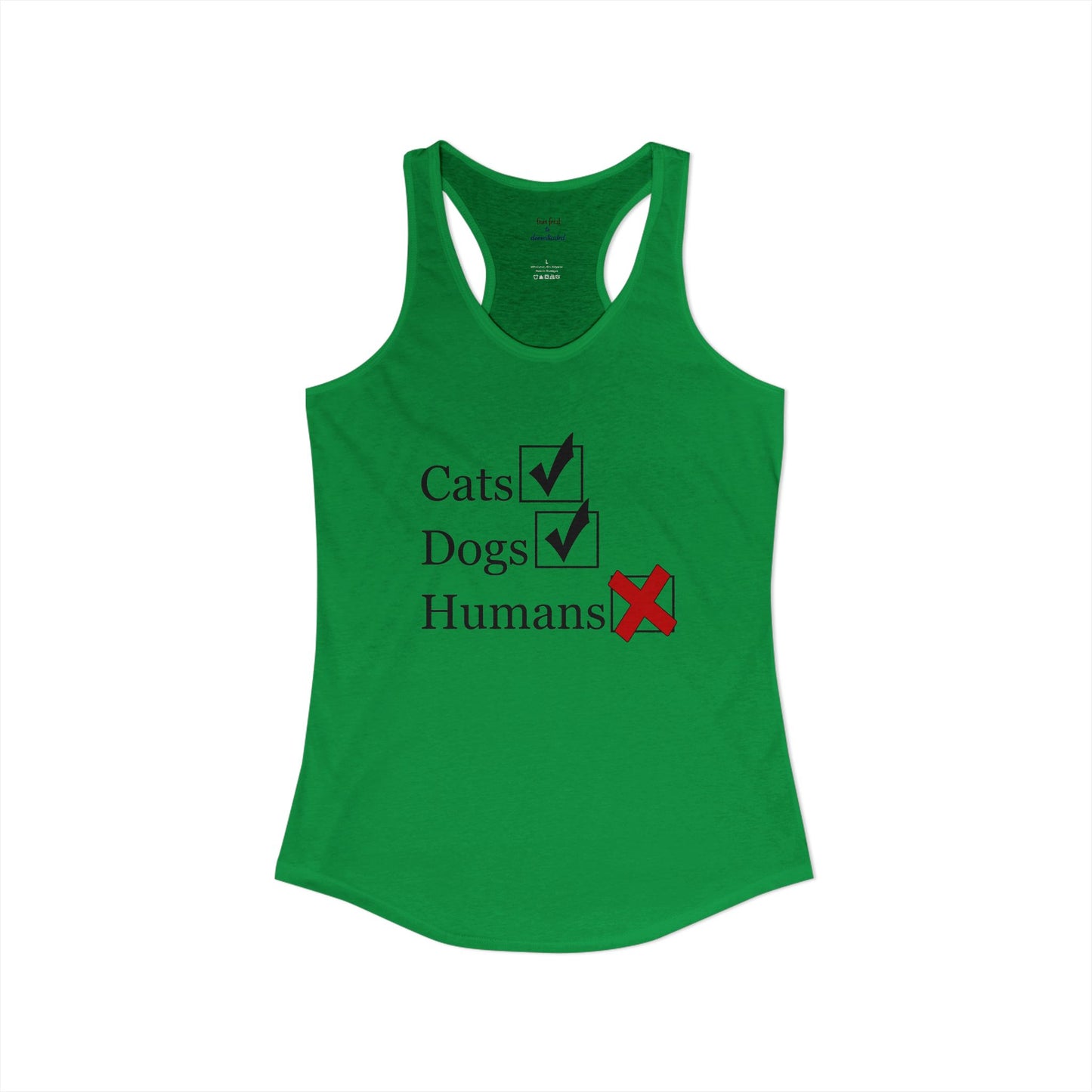No Humans Racerback Tank