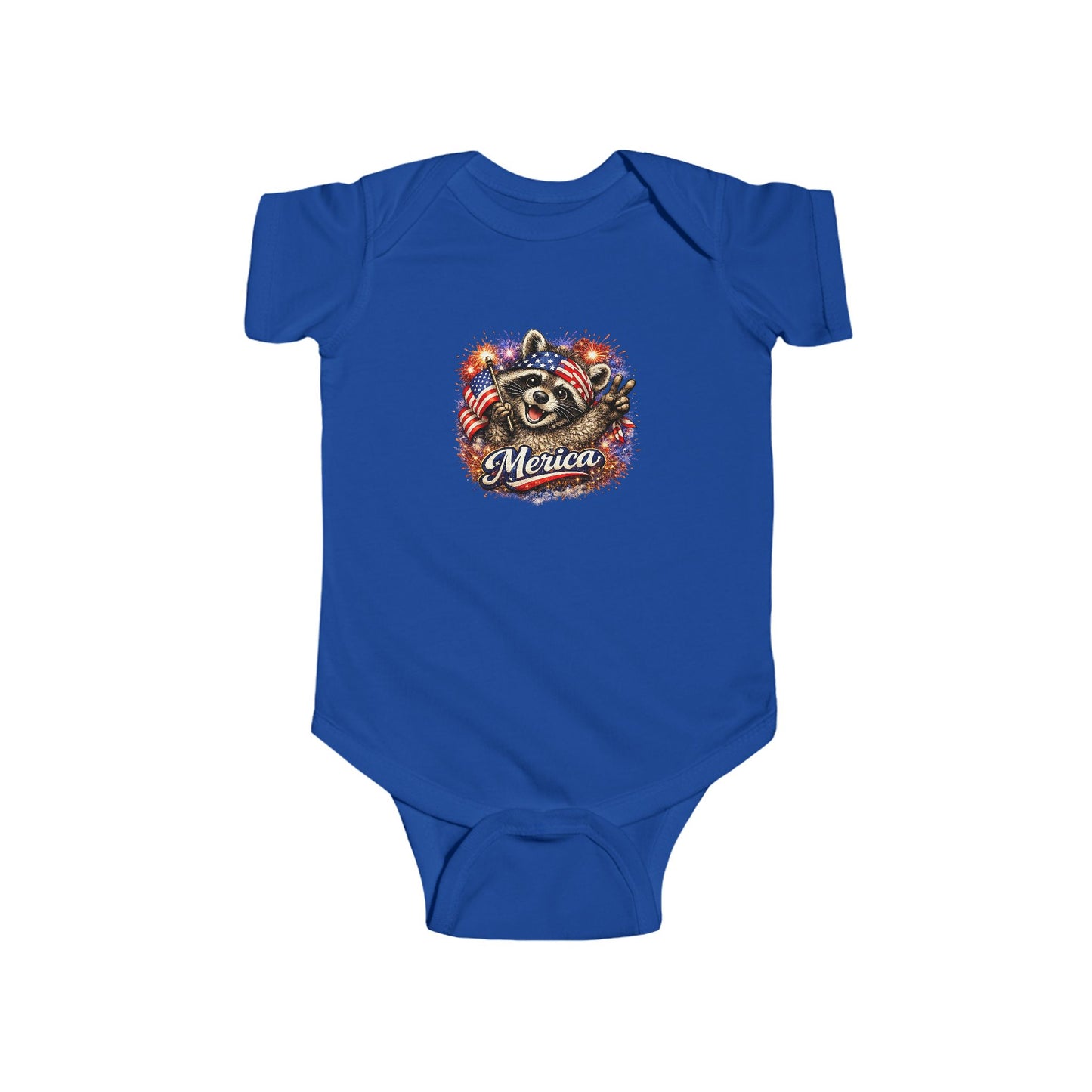 Infant Bodysuit — Adorable Patriotic Raccoon - USA 250