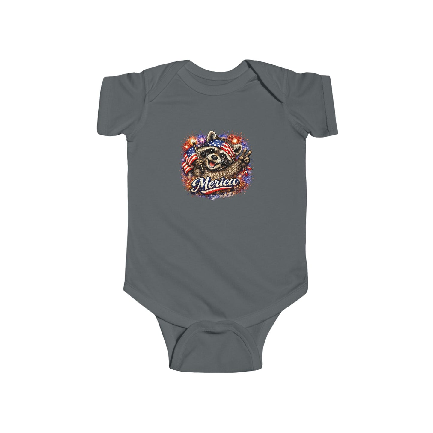 Infant Bodysuit — Adorable Patriotic Raccoon - USA 250