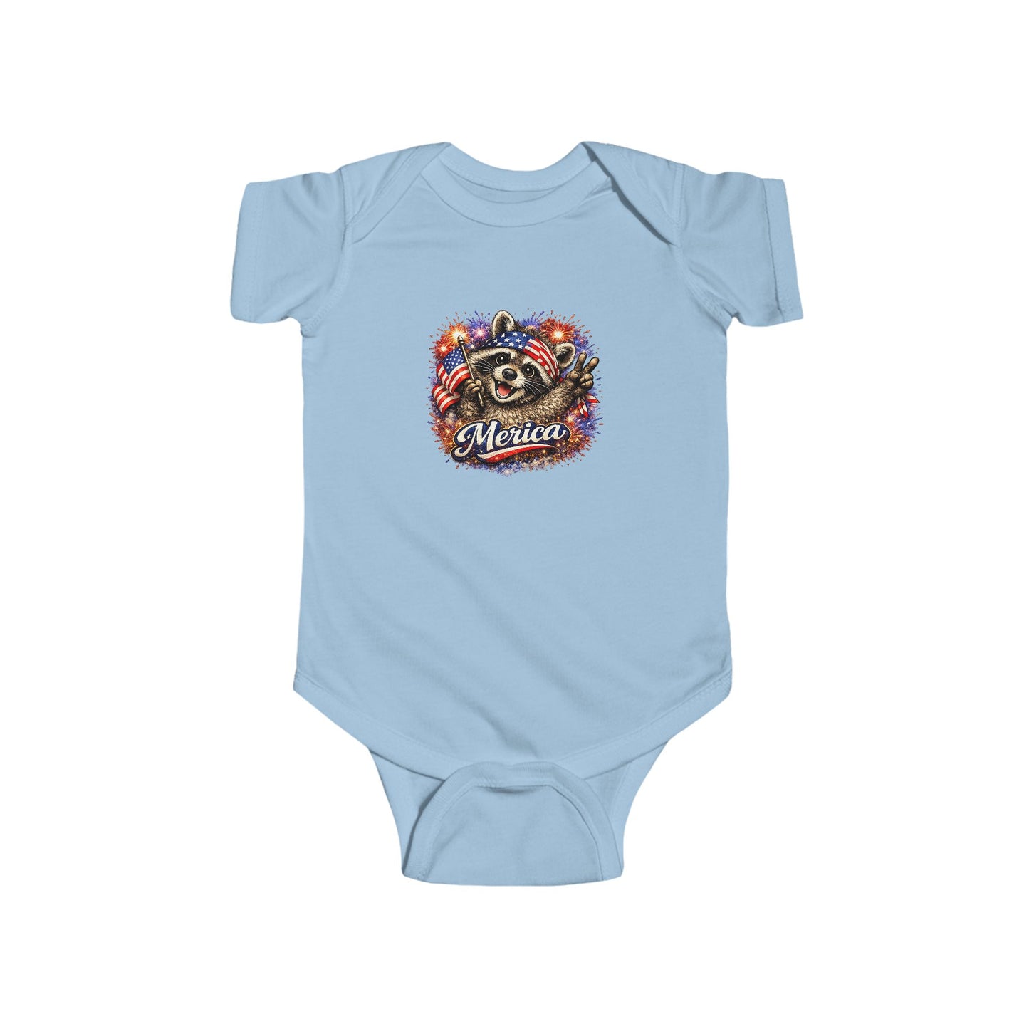 Infant Bodysuit — Adorable Patriotic Raccoon - USA 250