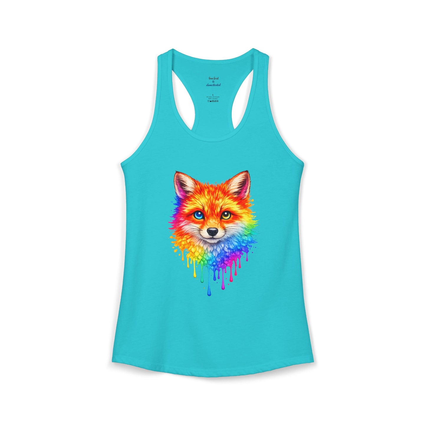 Watercolor Wildlife Fox Racerback Tank